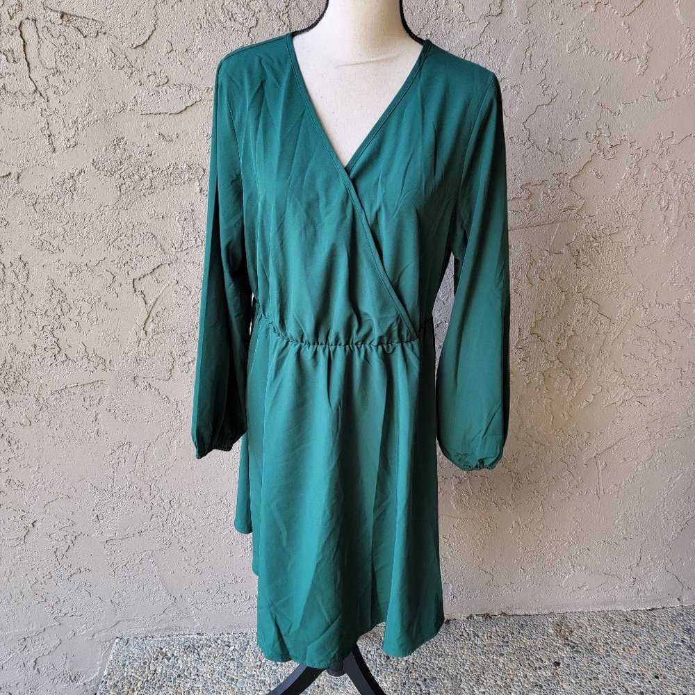 NWOT SHEIN Faux Wrap Dress sz 1XL
